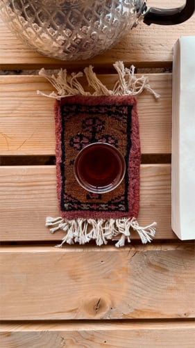 كوستر مزخرف صناعة يدويه .