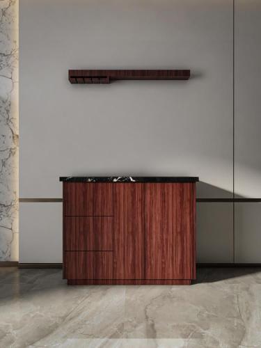 ركن قهوة للزوايا الصغيرة | مع رف علوي ودرج تخزين |...