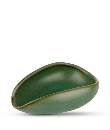 وعاء تقديم حبوب البن أخضر غامق