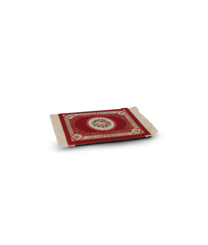 قاعدة تصوير بزخارف ورود | مقاس 9x11 سم | أحمر