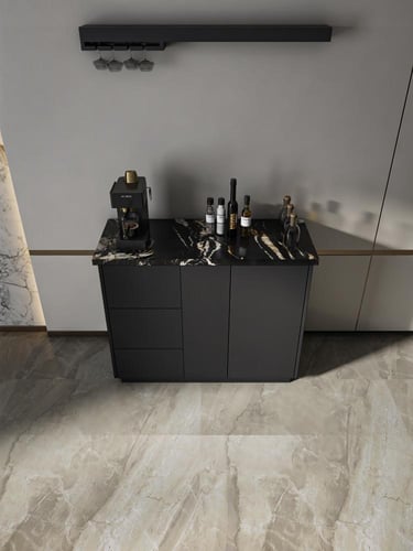 ركن قهوة للزوايا الصغيرة | مع رف علوي ودرج تخزين |...