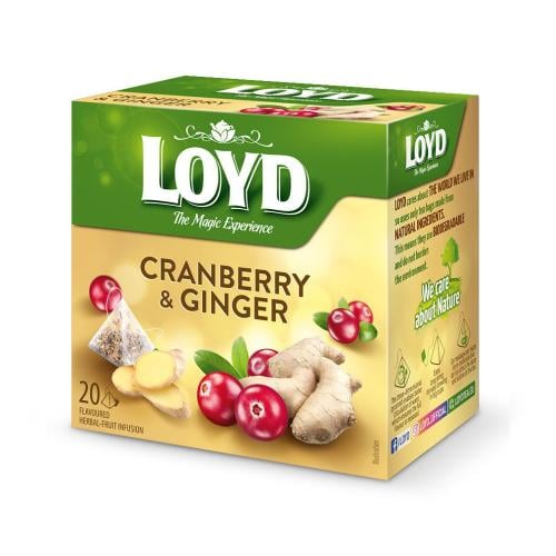 لويد | شاي بنكهة التوت البري والزنجبيل | عبوة هرمي...