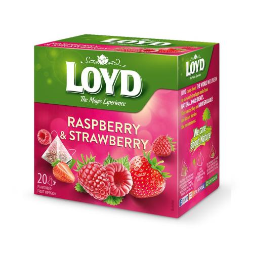 لويد | شاي بنكهة توت العليق مع الفراولة | عبوة هرم...