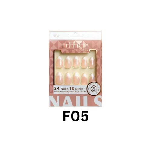 أظافر جل جاهزة فرنش لا تحتاج الى غراء