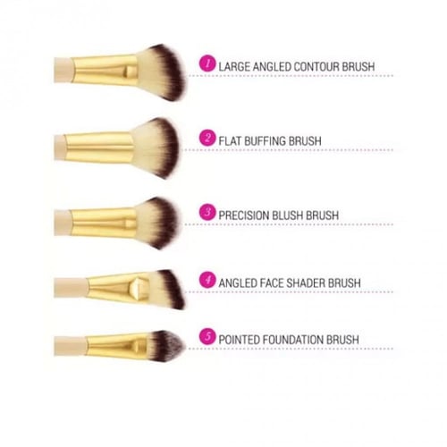 مجموعة فرش مكياج من بي اتش - 12 فرشاة