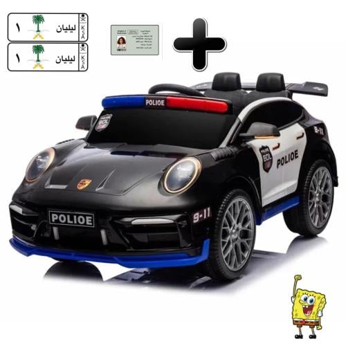 سيارة الشرطة مع لوحة ورخصة مجاناً