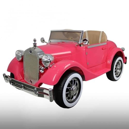 سيارة كهربائية كلاسيك 12 فولت وردي