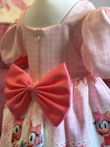 فستان سونيك الوردي