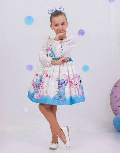 فستان ليلو و ستيتش الازرق