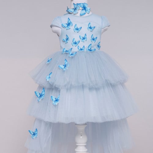 فستان الفراشة الزرقاء the blue butterfly