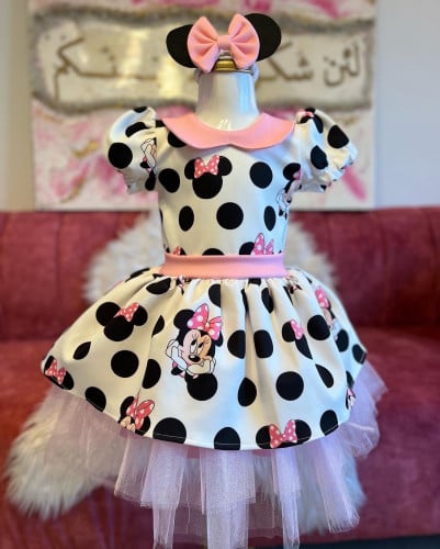 فستان ميني وردي واسود Deressminnie mouse pink blac...