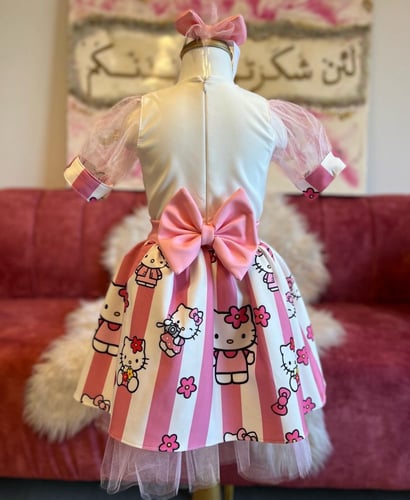Hello Kitty pink dress فستان هيلو كيتي