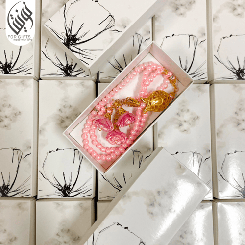 سبحة تركية وردي نسائي ثيم ماربل