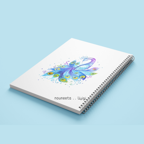 دفتر ريش الطاووس Peacock Feather Notebook | هدايا...