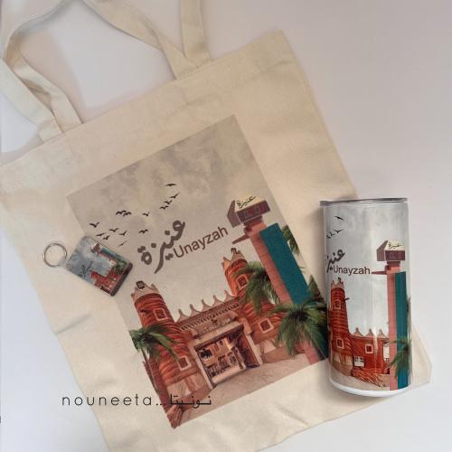 مق عنيزة | كوب حراري بتصميم معالم عنيزة – هدايا نس...