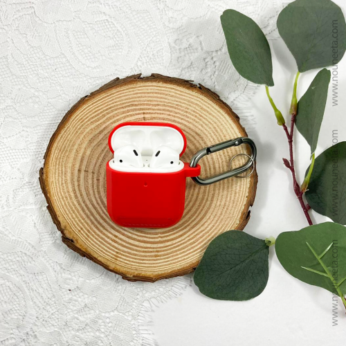 جراب ايربودز أحمر