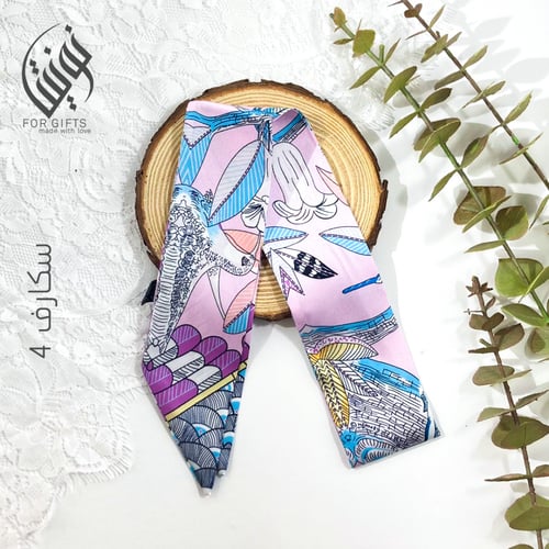 سكارف نسائي + بوكس بثيم بامباس واغصان