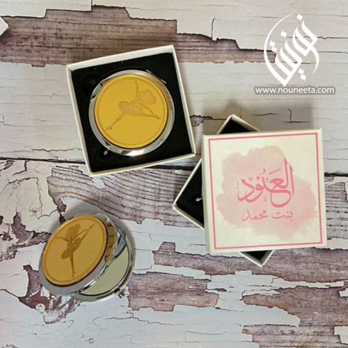 بوكس مرايا وردي فاخر مع أكريلك راقصة باليه ( 12 قط...