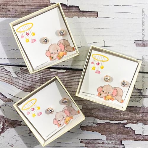 بوكس اكسسوار حلق ذهبي ثيم فيل