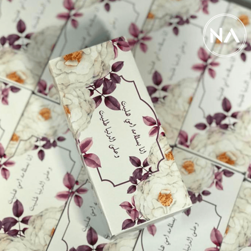 بوكس بثيم ورد ابيض وبنفسجي