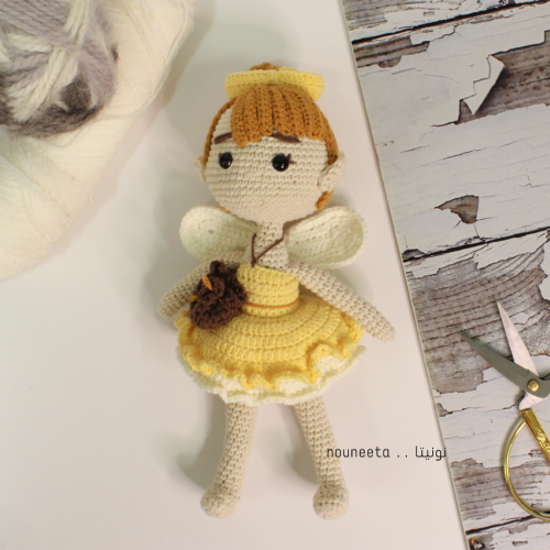 دمية نحله كروشيه من خيوط السعادة