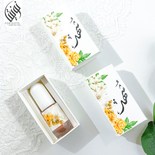 بوكس مناكير ثيم ورد أصفر وابيض