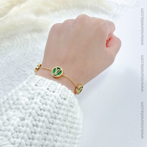 سوار لويس فيتون ذهبي وأخضر