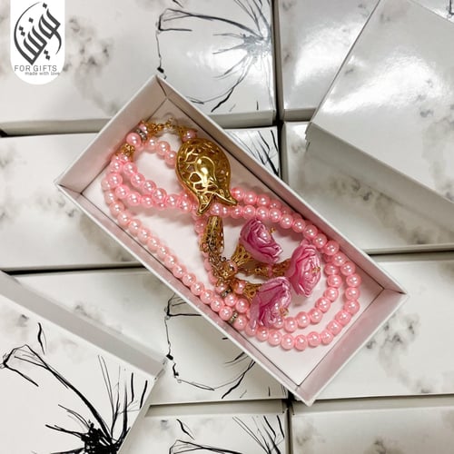 سبحة تركية وردي نسائي ثيم ماربل