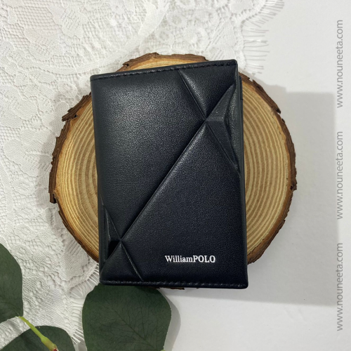 محفظة جلد رجالي أسود