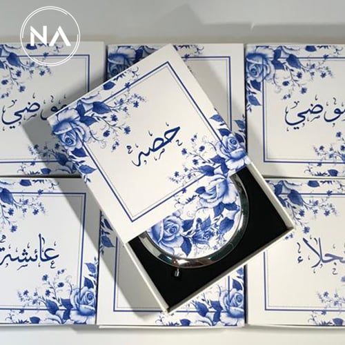 بوكس مرايا روز أزرق – هدية أنيقة للمناسبات الخاصة