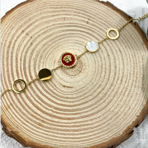 سوار فيرزاتشي ذهبي واحمر