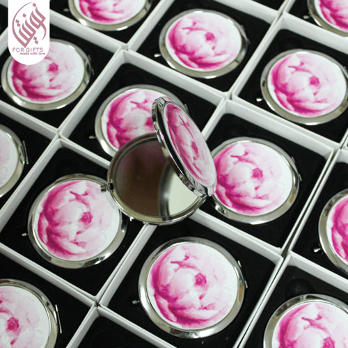 بوكس مرايا بيونيا وردي – توزيعات أنيقة بتصميم فاخر