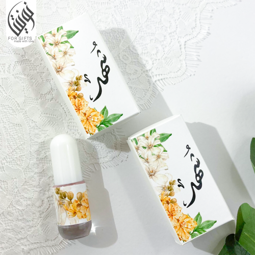 بوكس مناكير ثيم ورد أصفر وابيض