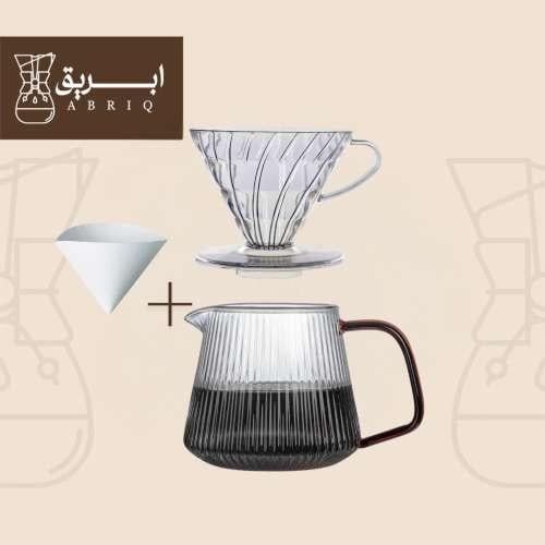 طقم قمع وسيرفر اسود اقتصادي - 01 + فلاتر تقطير ١٠٠...