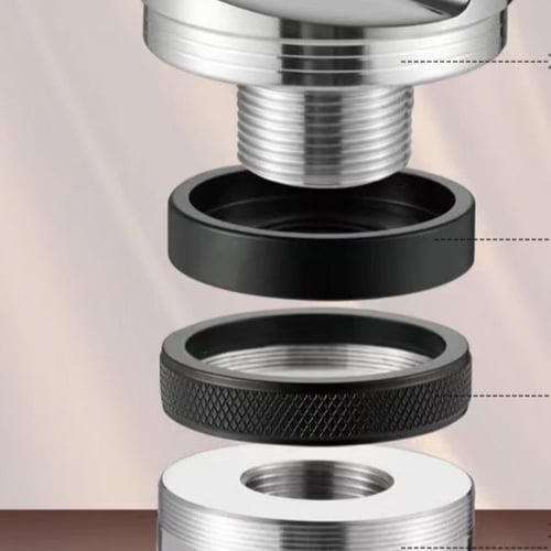 ضاغط و موزع القهوة 2 في 1 حجم 51 ملم أسود