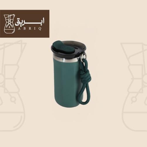 كوب قهوة حراري مع ربطة 350 مل - اخضر
