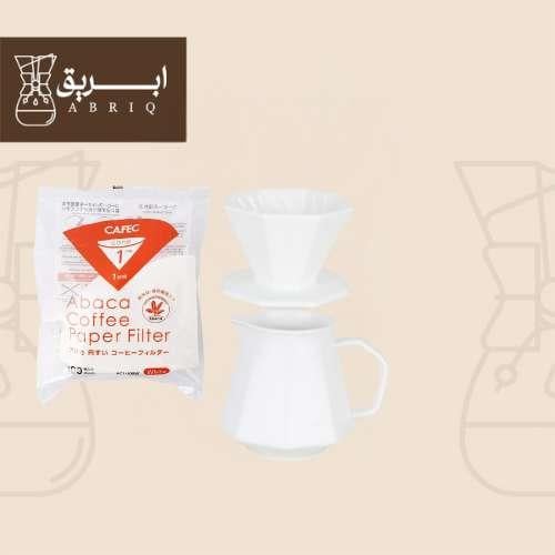 طقم الترشيح الزجاجي — قمع + سيرفر 600ml مع فلاتر ك...