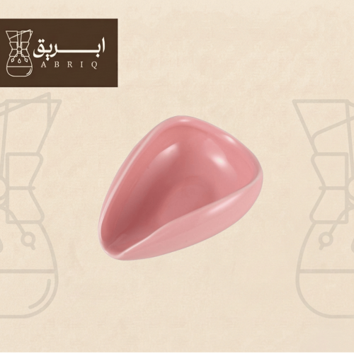 صحن جرعات قهوة سيراميك وردي لوزن البن 15-40 جم