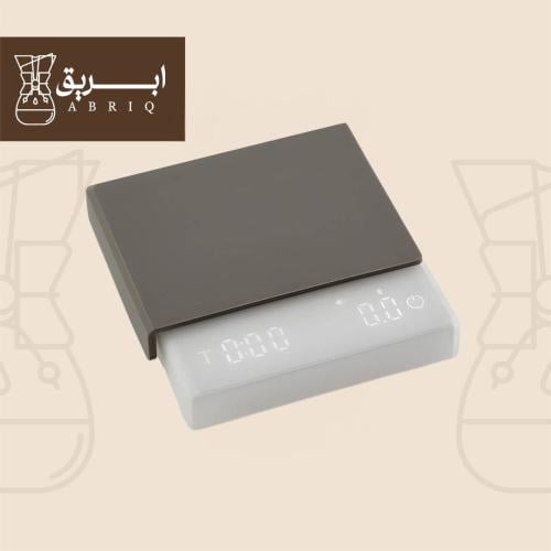 ميزان قهوة رقمي صغير – أبيض (مؤقّت + شحن Type-C)