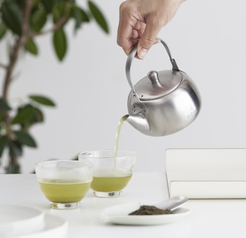 ابريق الشاي الياباني الأصلي صناعة يدوية من الستانل...