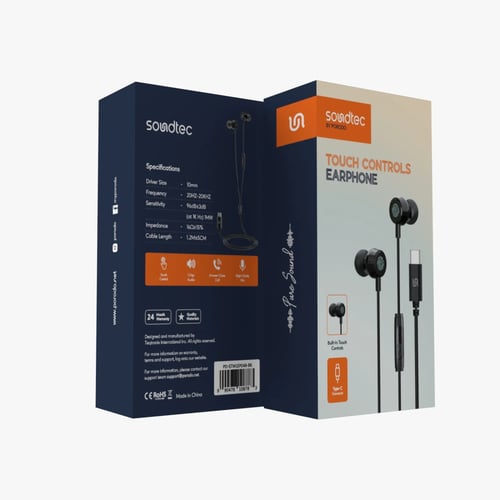 سماعة أذن سلكية من بورودو ساوندتيك مع تحكم باللمس...