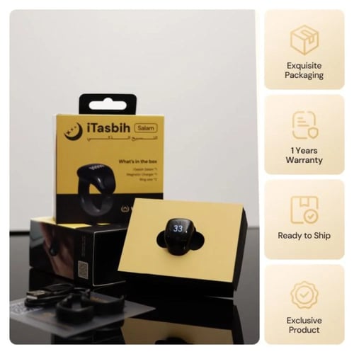 خاتم الذكر عداد التسبيح الذكي Weslamic iTasbih Rin...