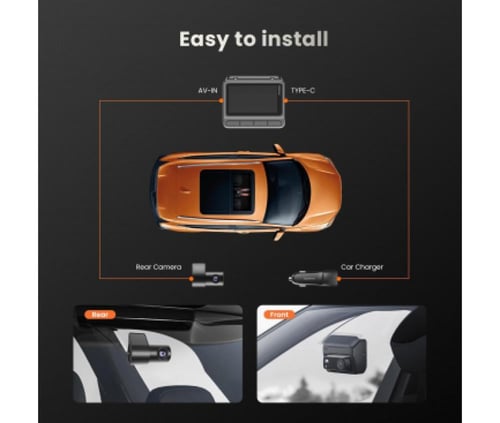 داش كام DDPAI Z60 4K امامية وخلفية 4G + GPS