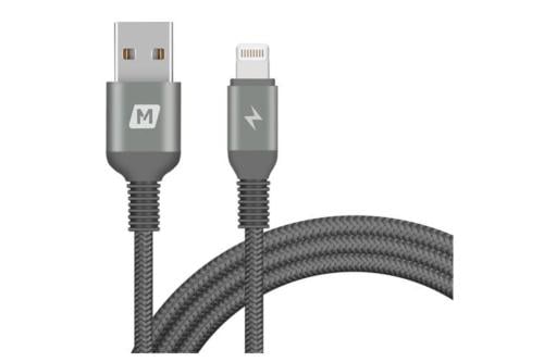 كابل LIGHTNING CABLE TRIPLE BRAIDED 1.2M MOMAX - أسود