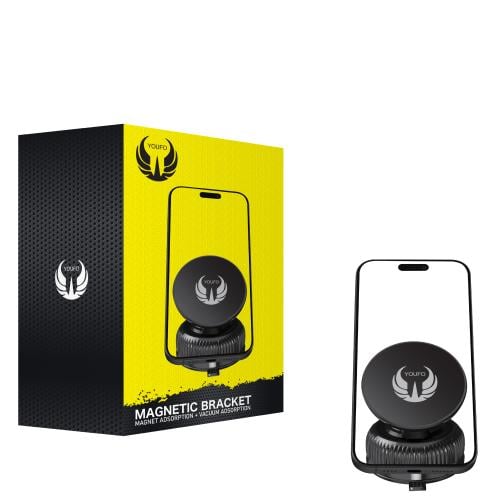 يوفو مغناطيس جوال للسيارة بالشفط اسود - Y4901