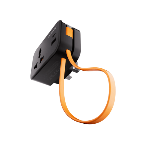 فيش السفر 20 واط 3 منافذ مع سلك تايب سي 30 سم بورو...