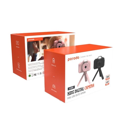 كاميرا سيلفي رقمية مزدوجة العدسة للأطفال من بورودو...
