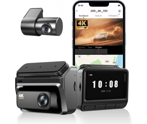داش كام DDPAI Z60 4K امامية وخلفية 4G + GPS