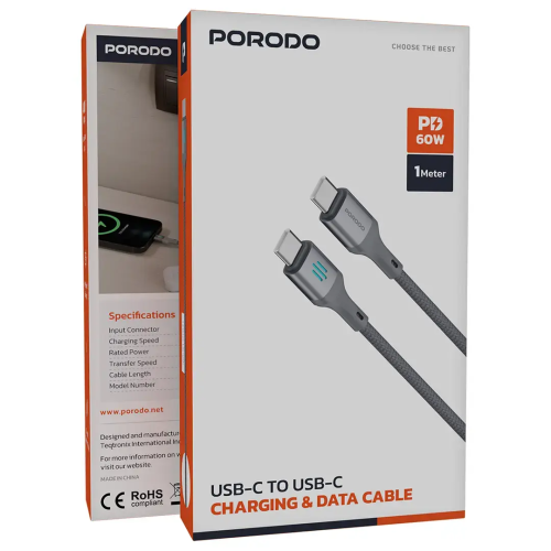 **كابل شحن ونقل بيانات USB-C إلى USB-C من بورودو P...