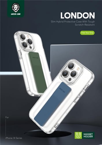 كفر ايفون 14 قرين ضد الصدمات مع حامل هاتف مغناطيسي
